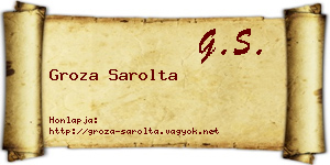 Groza Sarolta névjegykártya